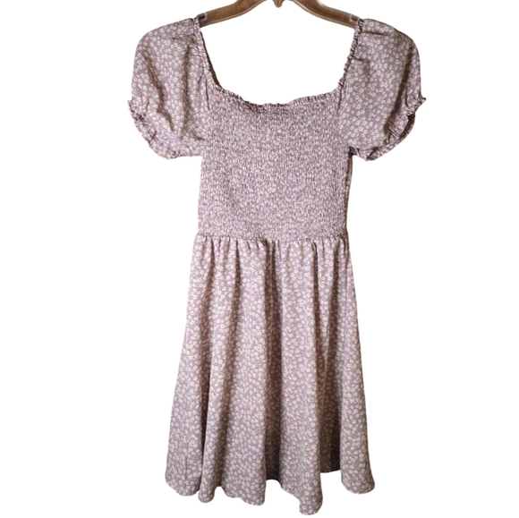 Bailey Blue Floral Puff Sleeve Button Front Dress Women’s Medium Cottagecore - Picture 3 of 5